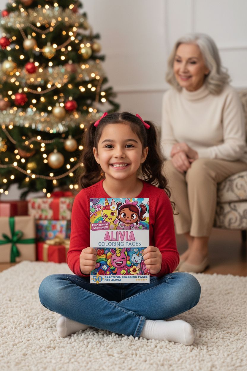 Alivia Christmas coloring pages gift