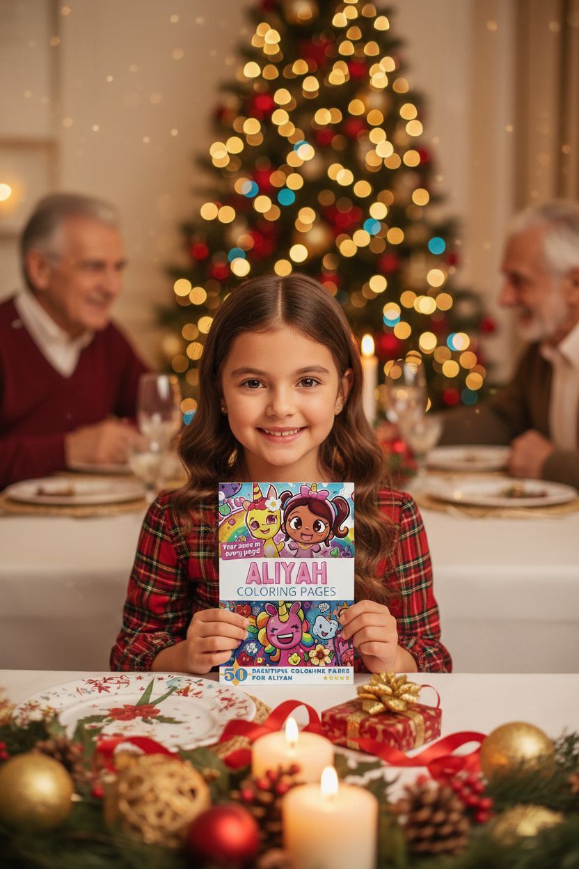 Aliyah Christmas coloring pages gift