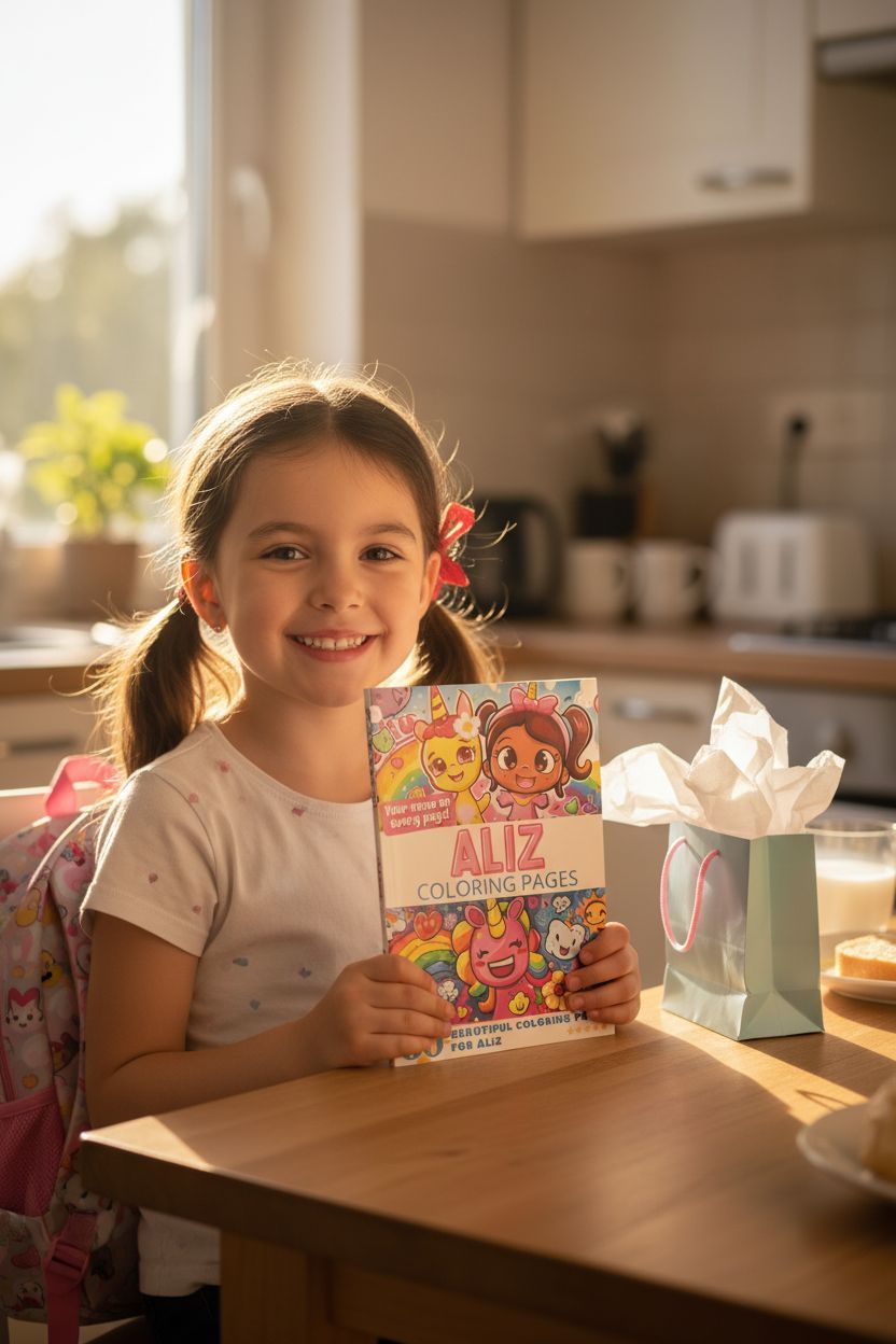 Aliz coloring book in use