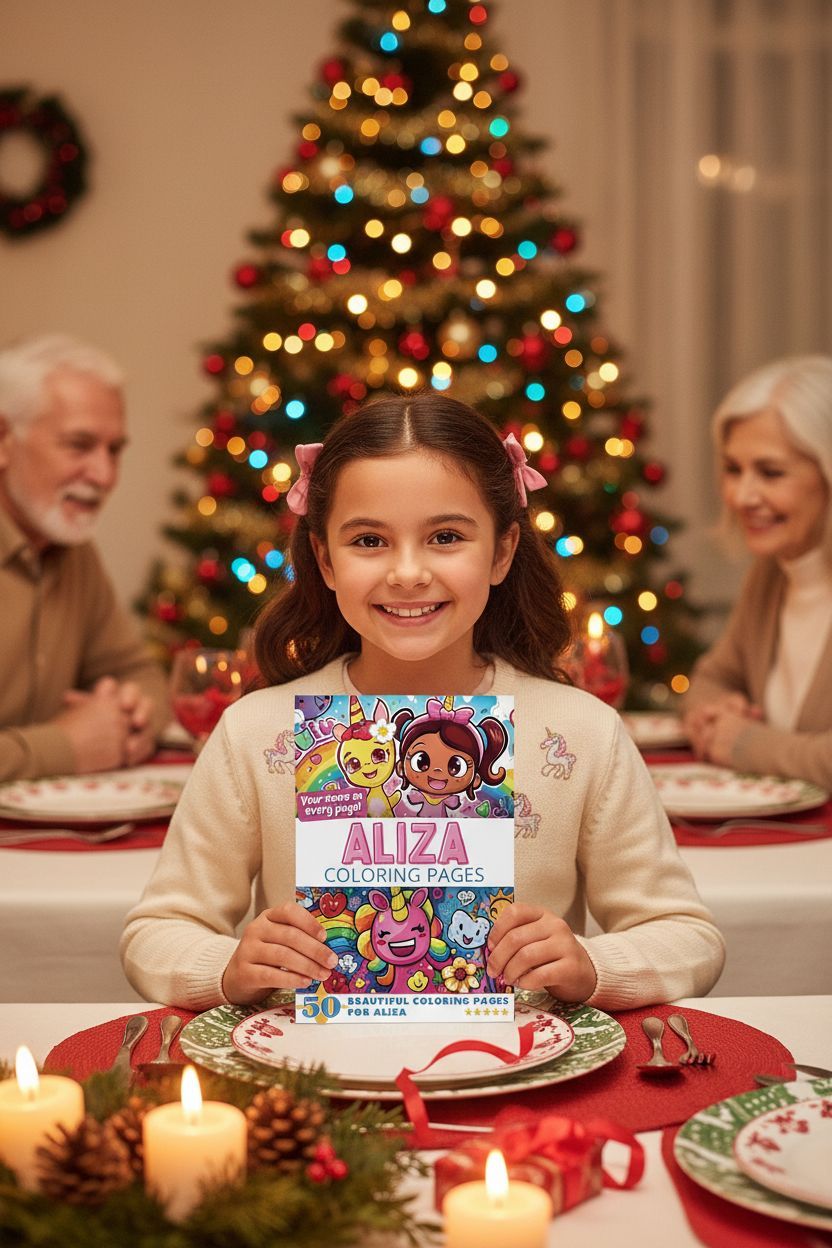 Aliza Christmas coloring pages gift
