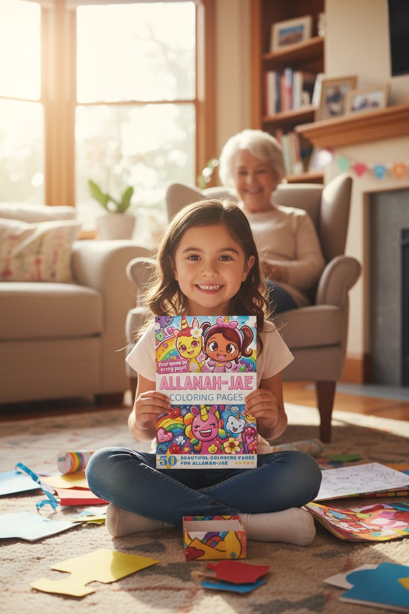 Allanah-Jae coloring book in use