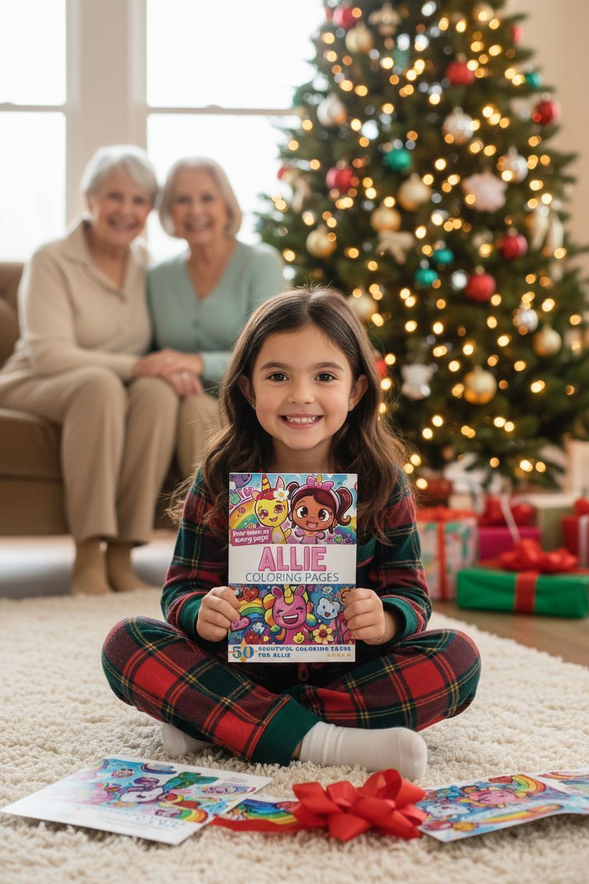 Allie Christmas coloring pages gift