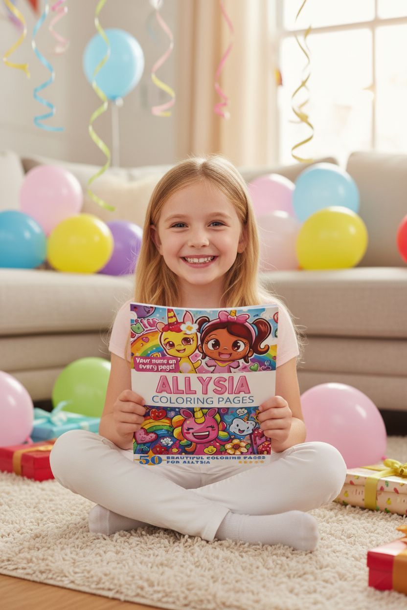 Allysia coloring book in use