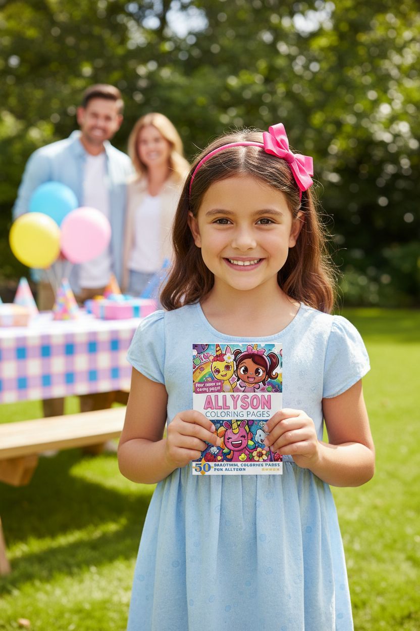 Allyson coloring book in use