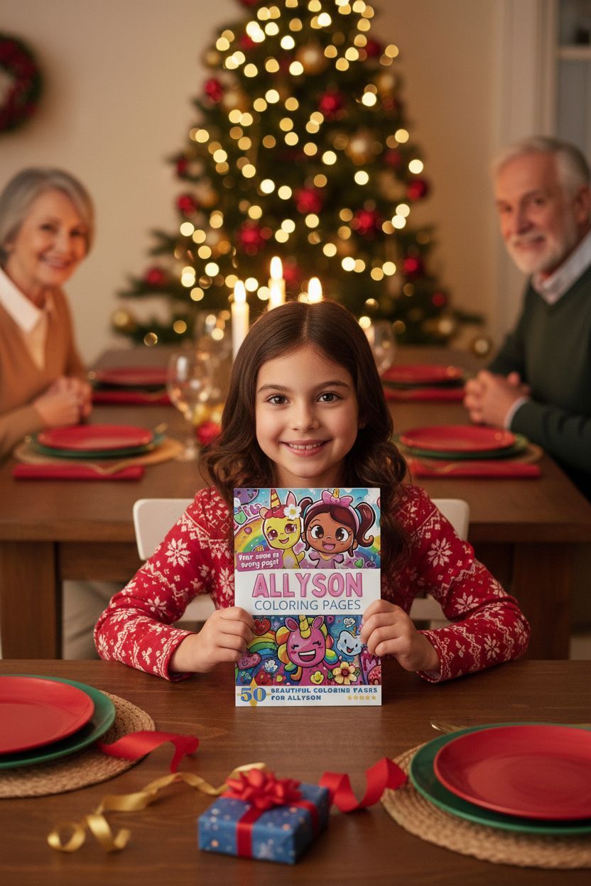 Allyson Christmas coloring pages gift