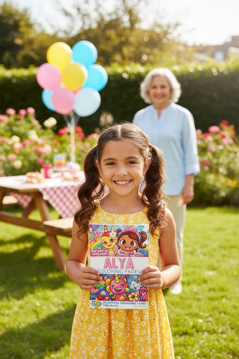 Alya coloring book in use