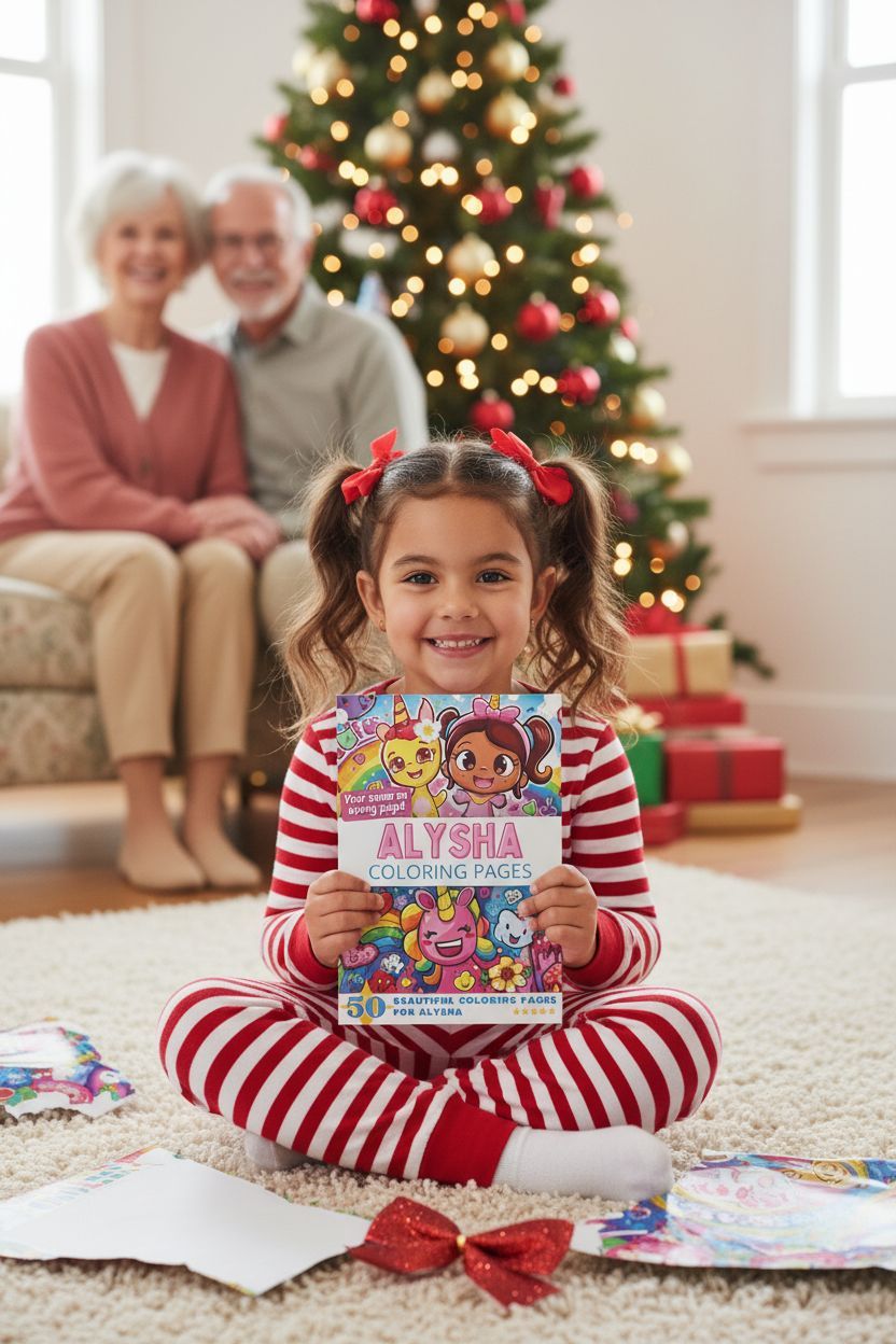 Alysha Christmas coloring pages gift