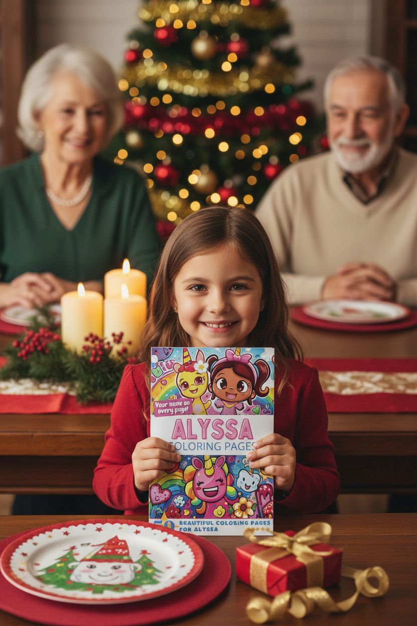 Alyssa Christmas coloring pages gift