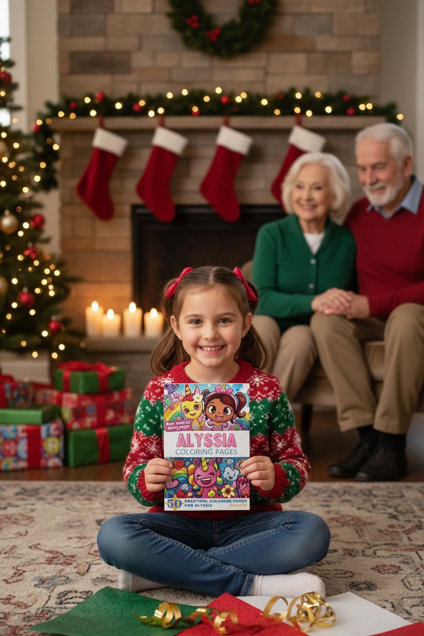 Alyssia Christmas coloring pages gift