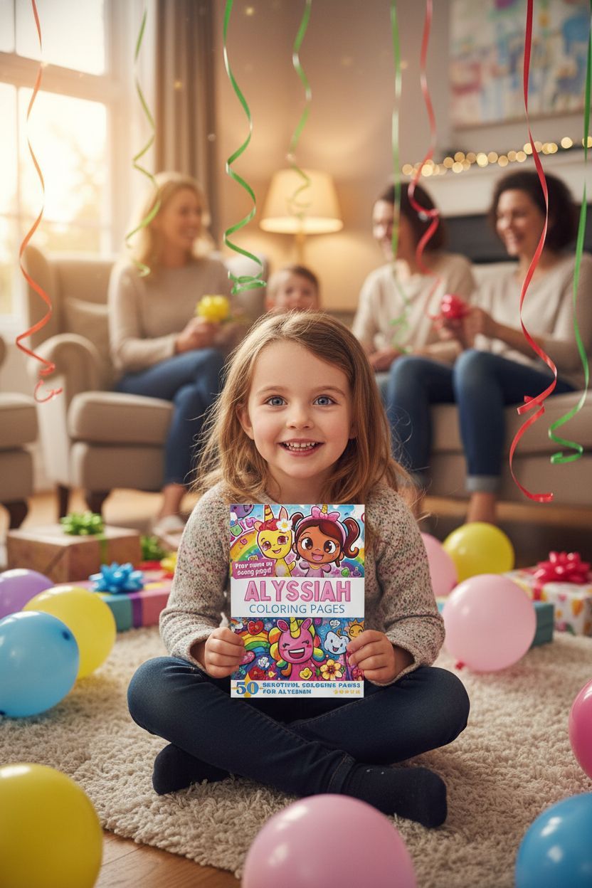 Alyssiah coloring book in use