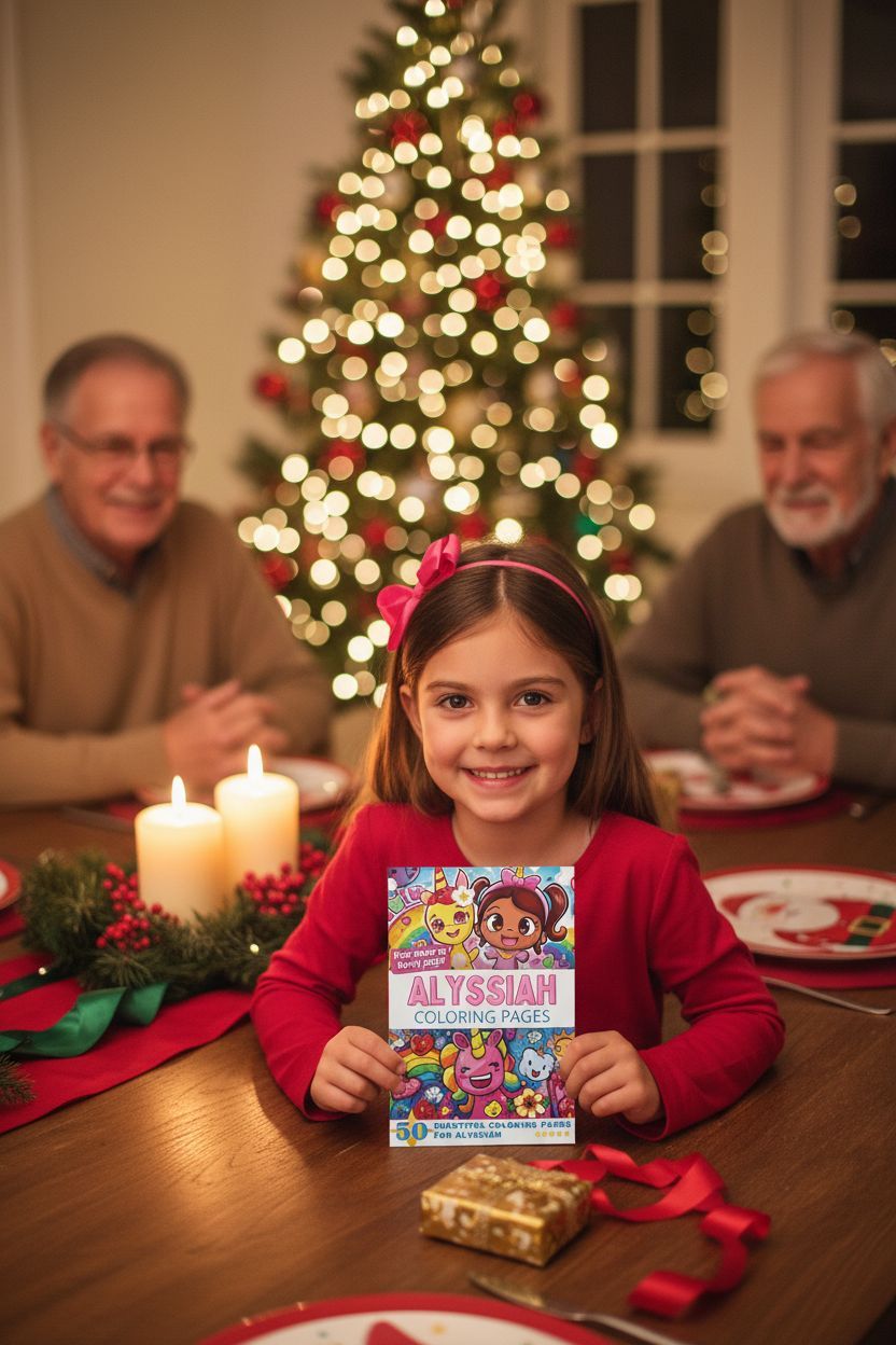 Alyssiah Christmas coloring pages gift