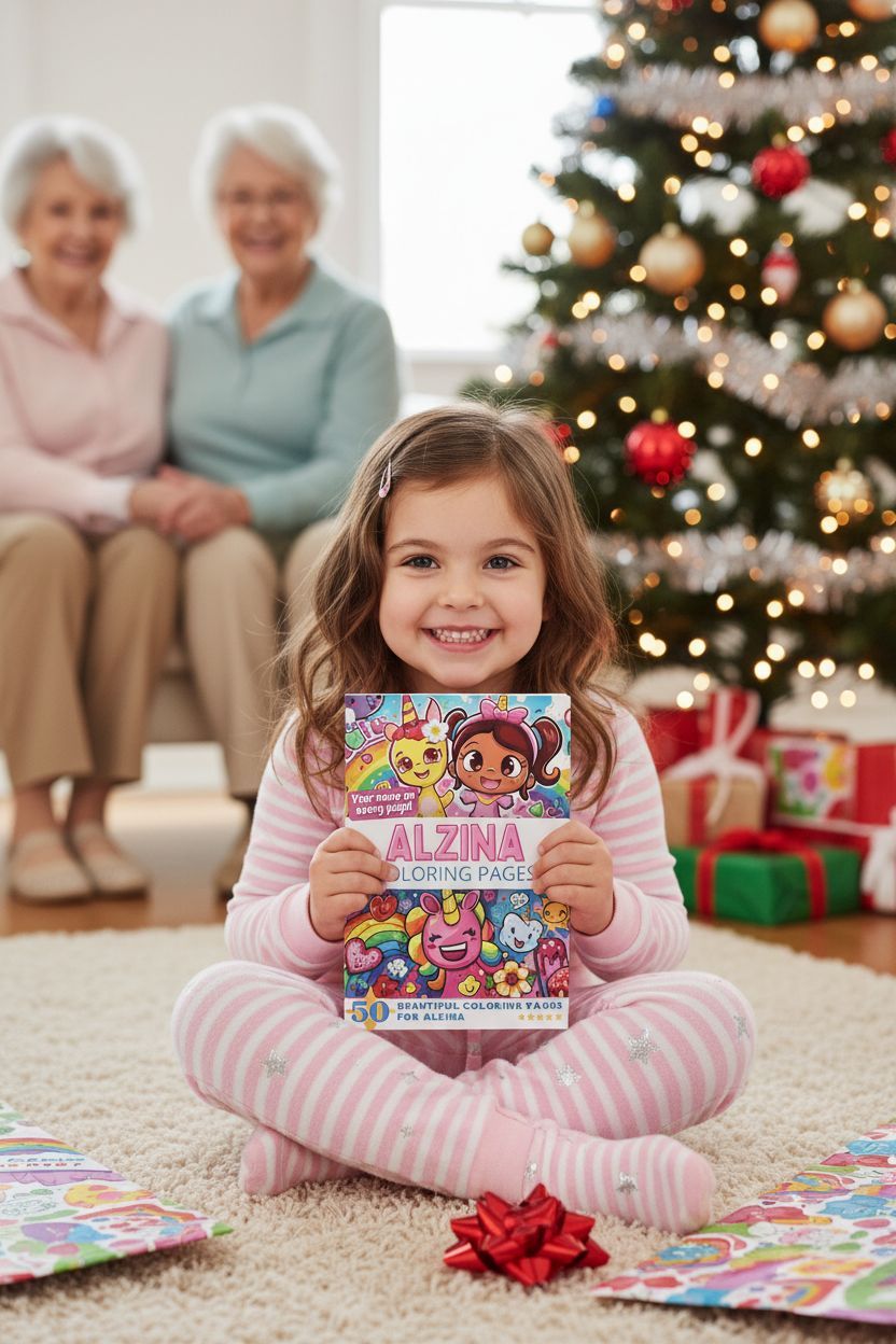 Alzina Christmas coloring pages gift