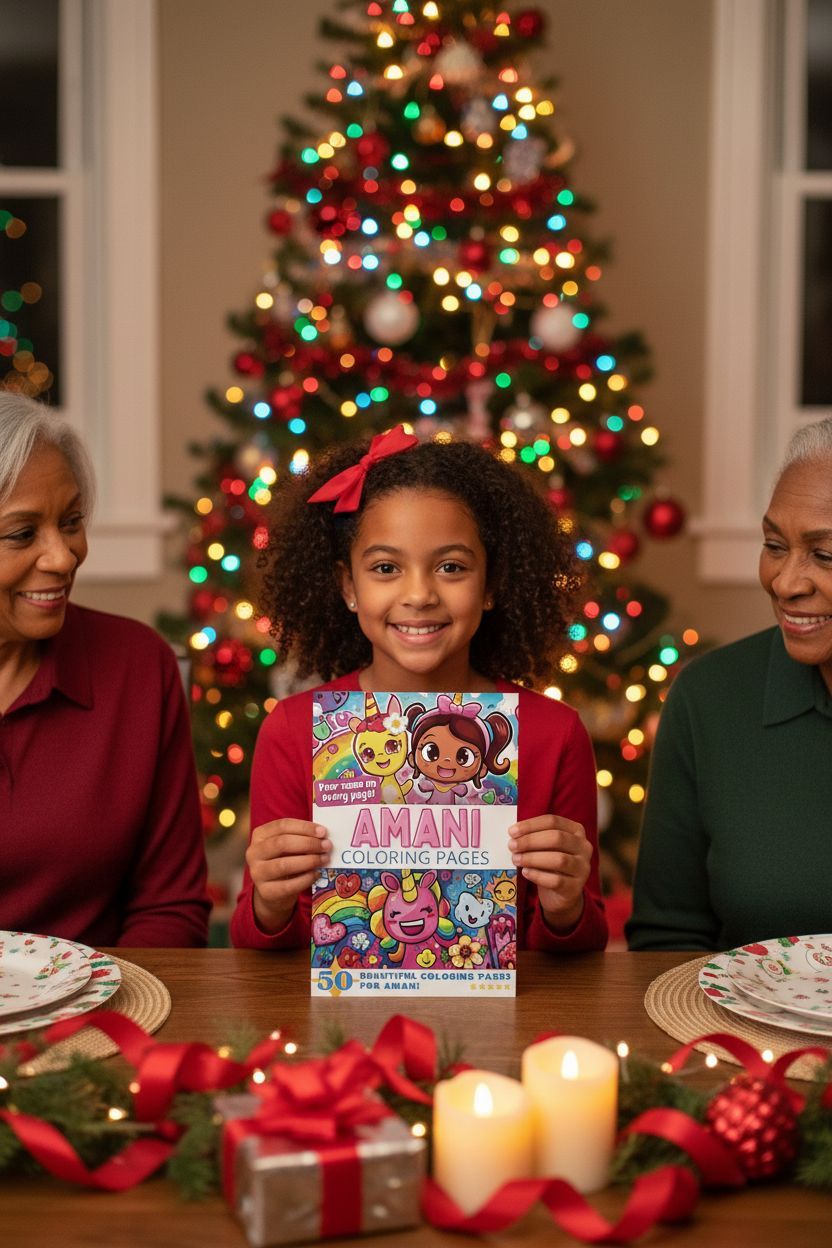 Amani Christmas coloring pages gift