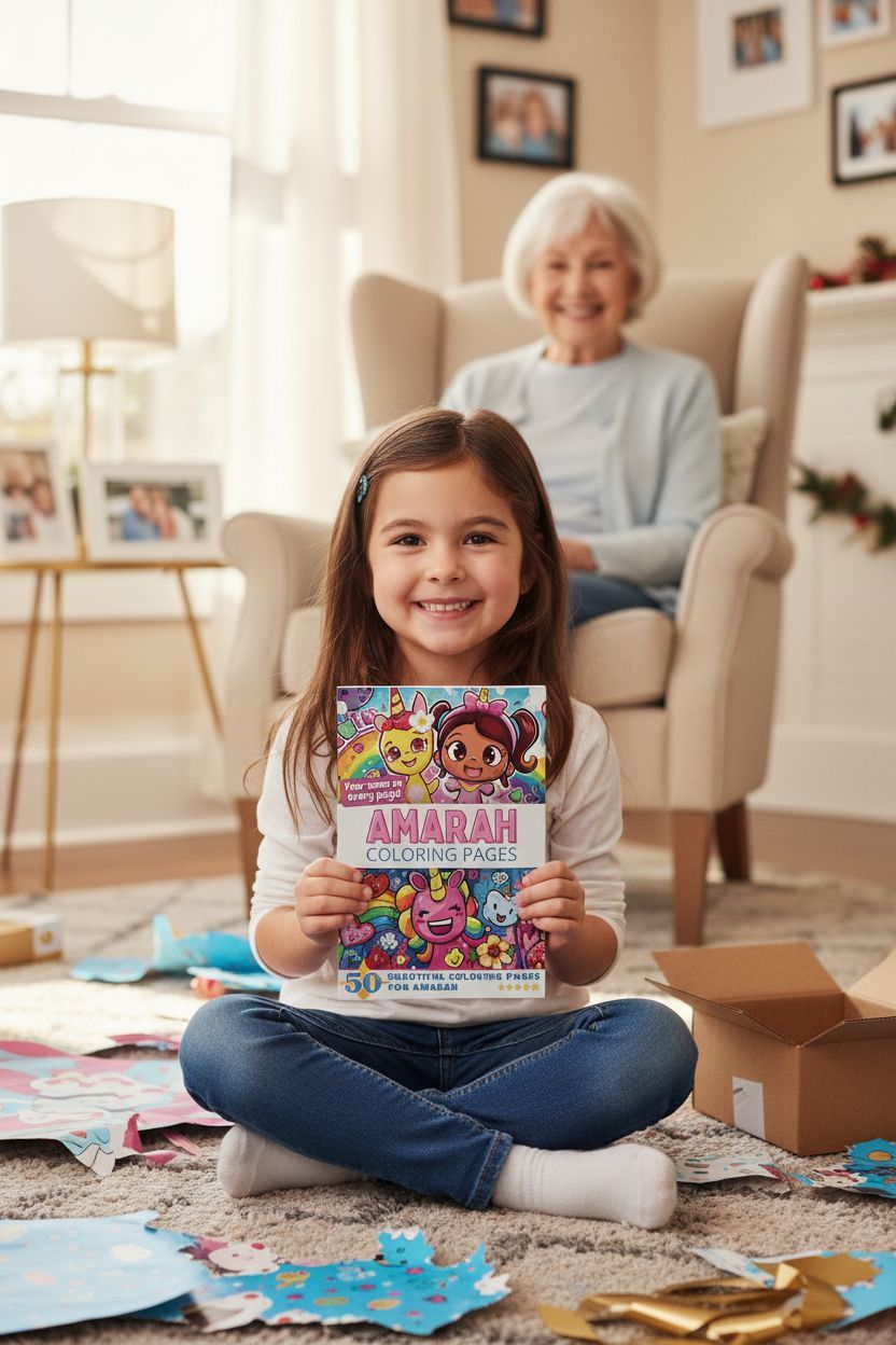 Amarah coloring book in use