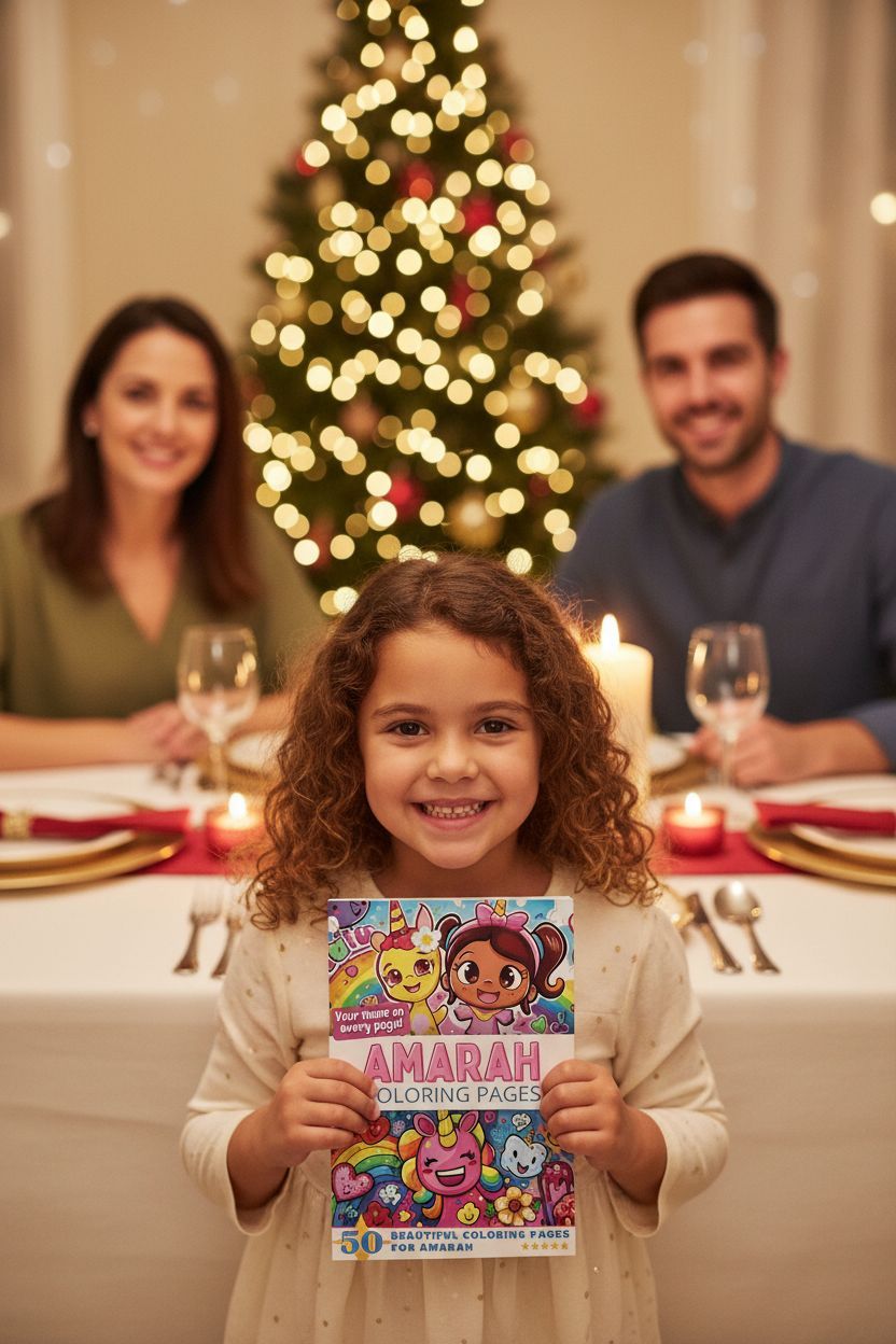 Amarah Christmas coloring pages gift