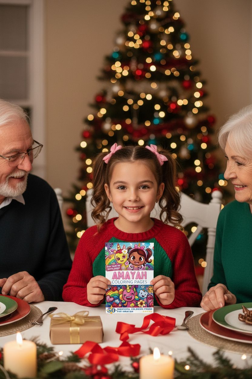 Amayah Christmas coloring pages gift