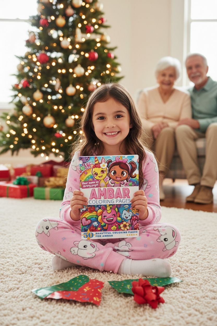 Ambar Christmas coloring pages gift