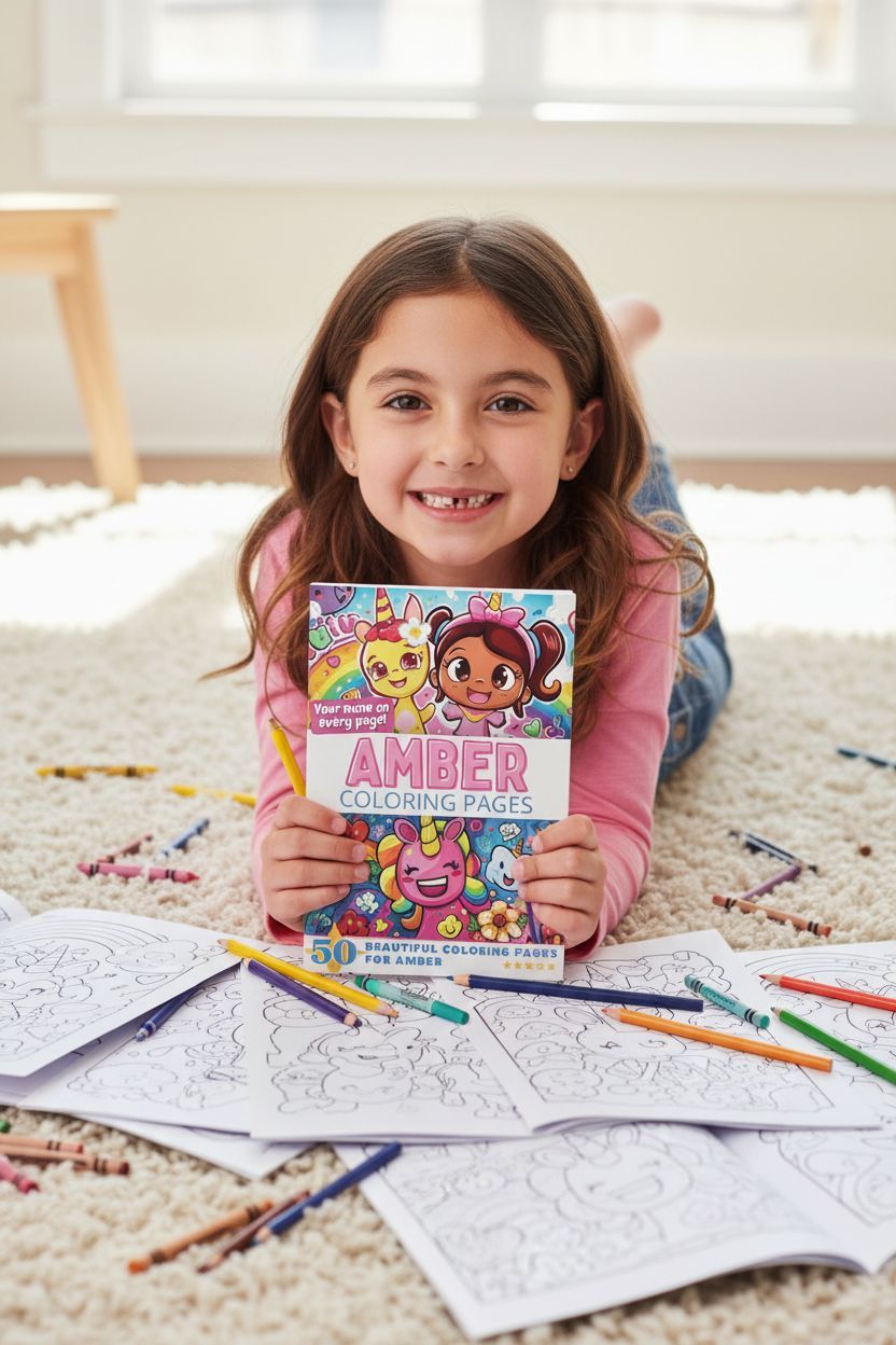 Amber personal coloring pages