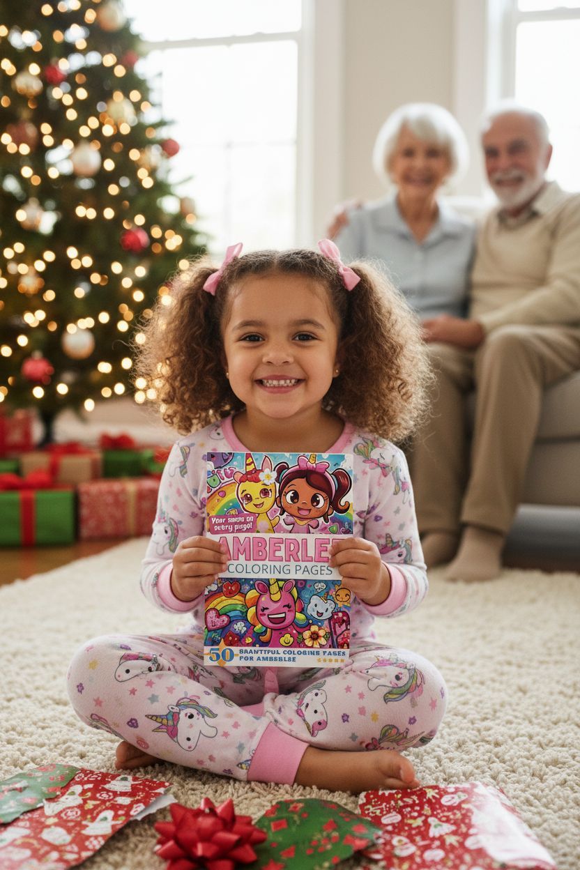 Amberlee Christmas coloring pages gift