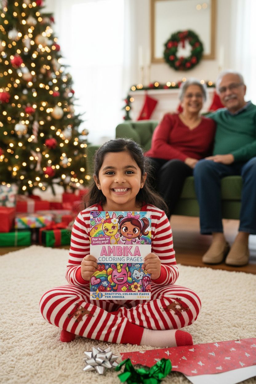Ambika Christmas coloring pages gift