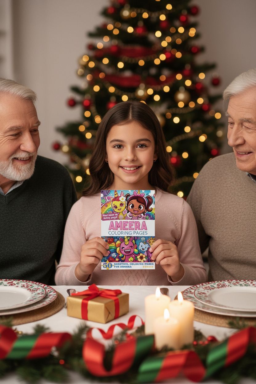 Ameera Christmas coloring pages gift