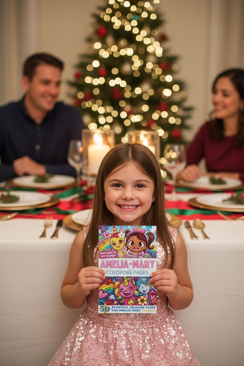 Amelia-Mary Christmas coloring pages gift