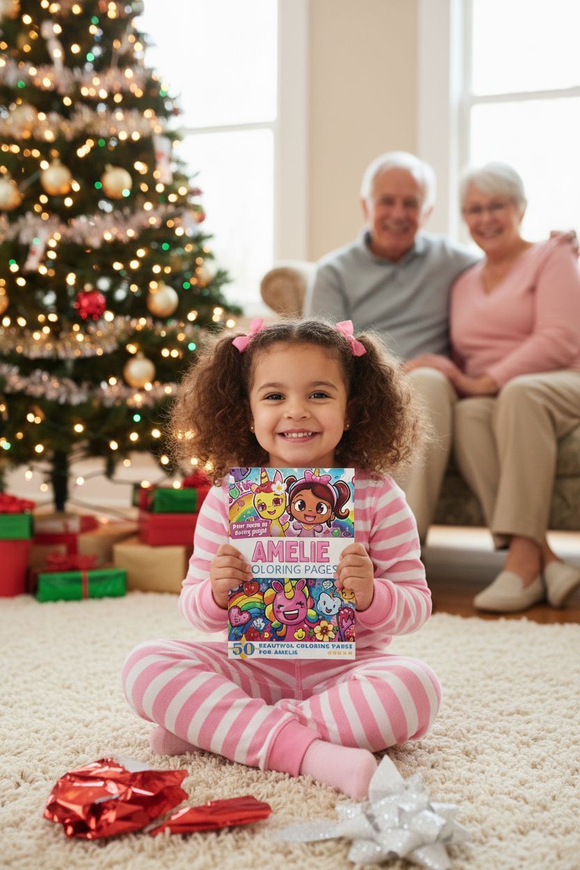 Amelie Christmas coloring pages gift
