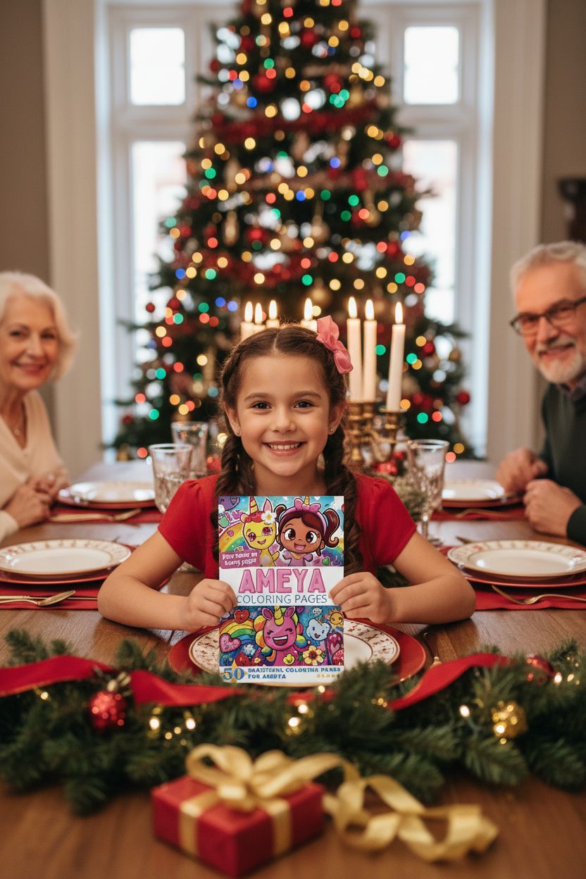 Ameya Christmas coloring pages gift