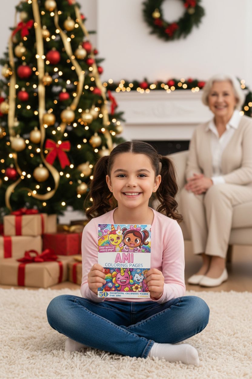 Ami Christmas coloring pages gift