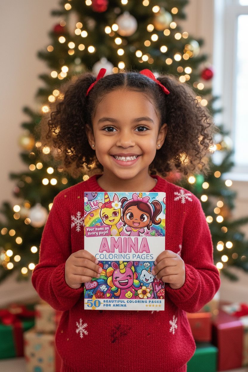 Amina Christmas coloring pages gift
