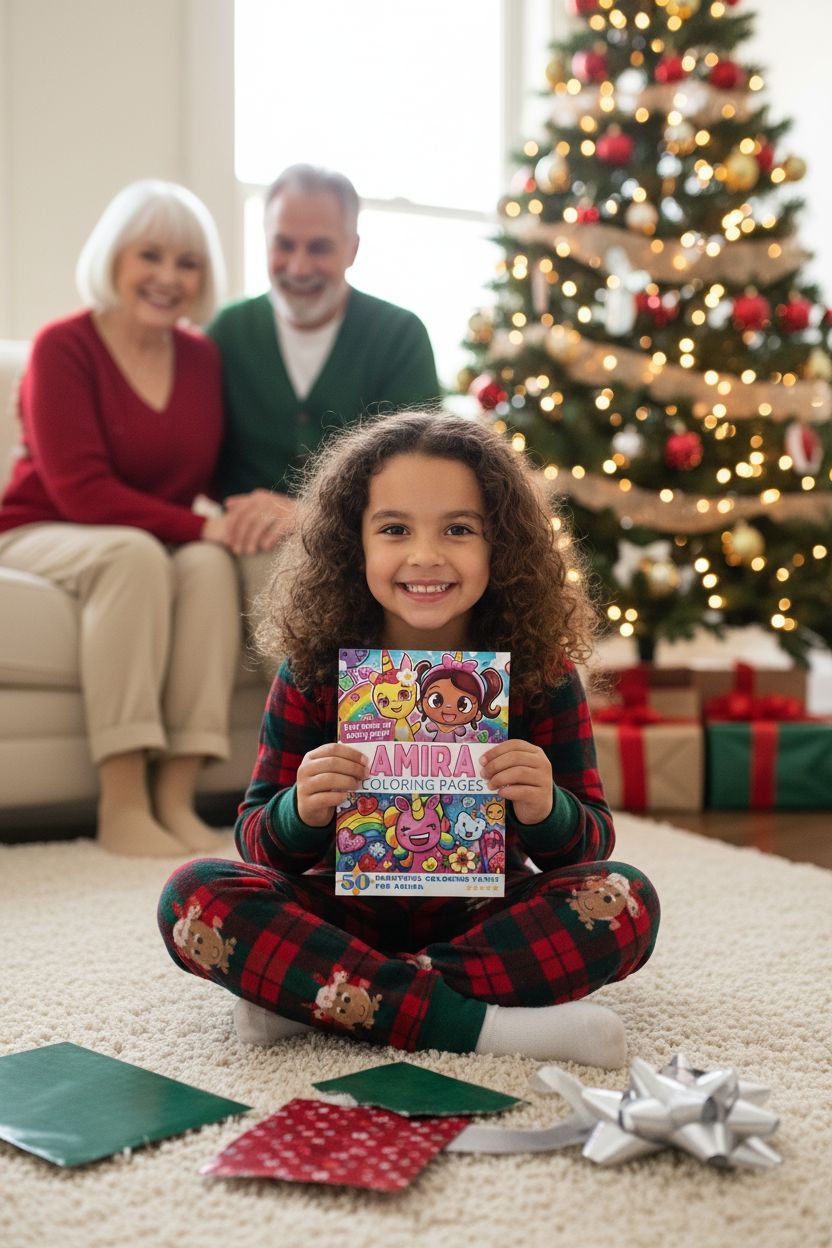 Amira Christmas coloring pages gift