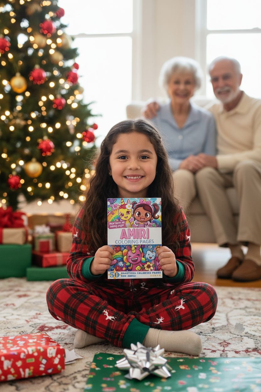 Amiri Christmas coloring pages gift