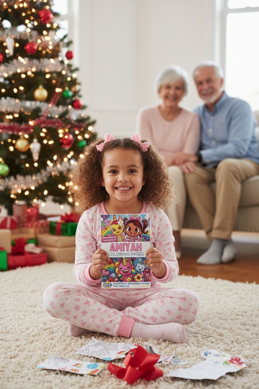 Amiyah Christmas coloring pages gift