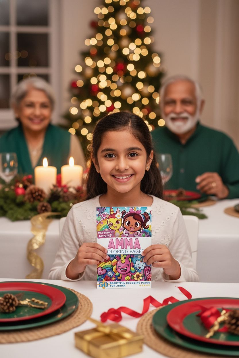 Amma Christmas coloring pages gift