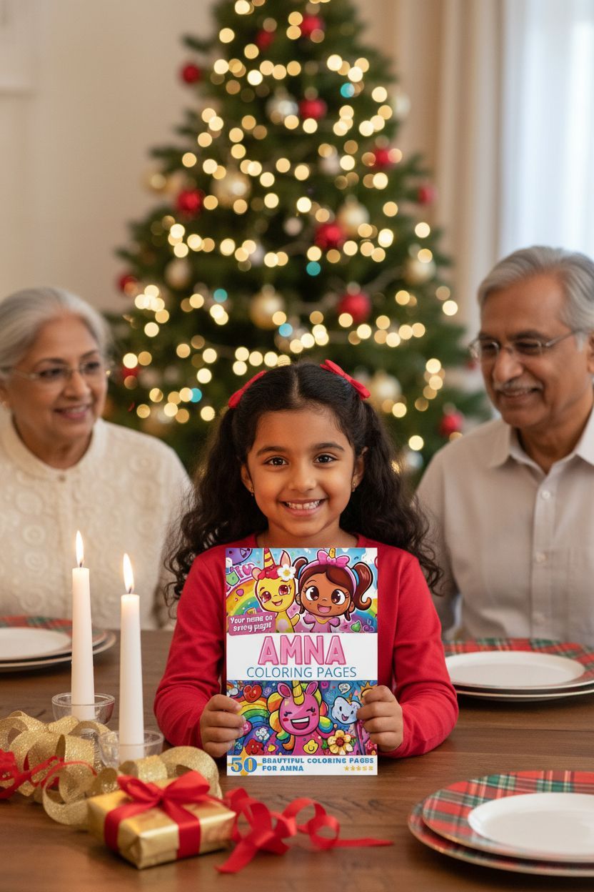 Amna Christmas coloring pages gift