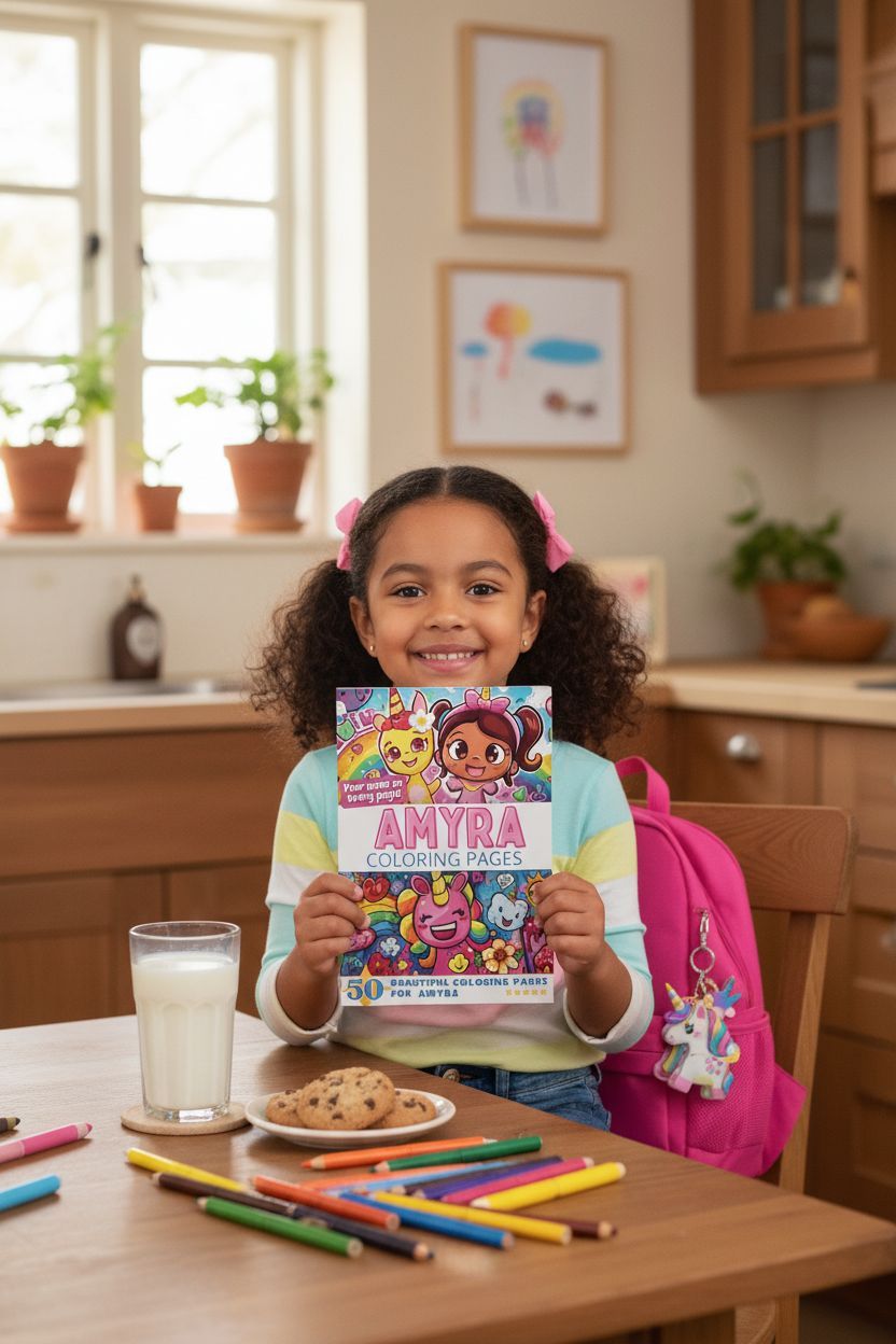 Amyra personal coloring pages