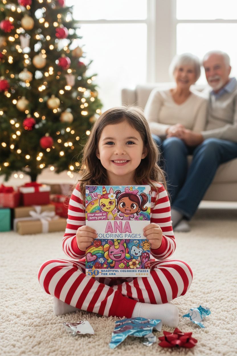Ana Christmas coloring pages gift