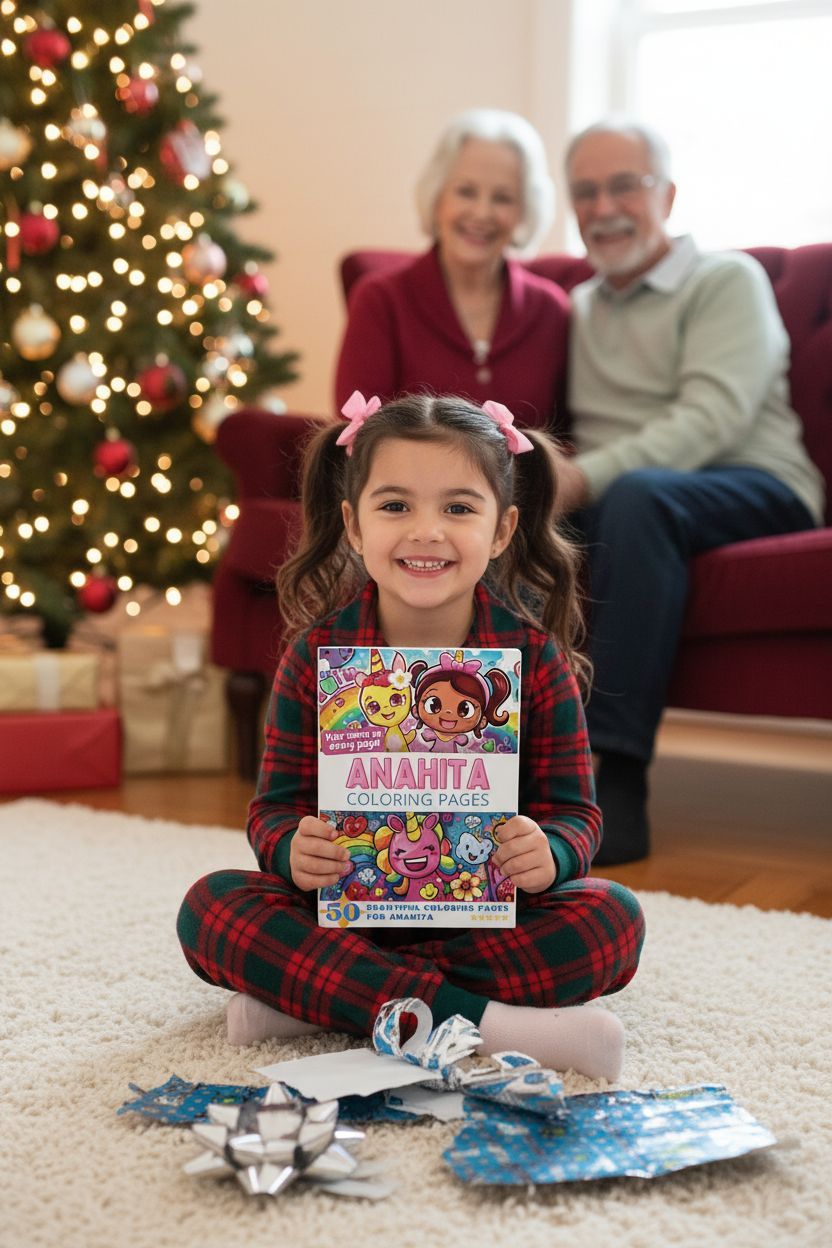 Anahita Christmas coloring pages gift