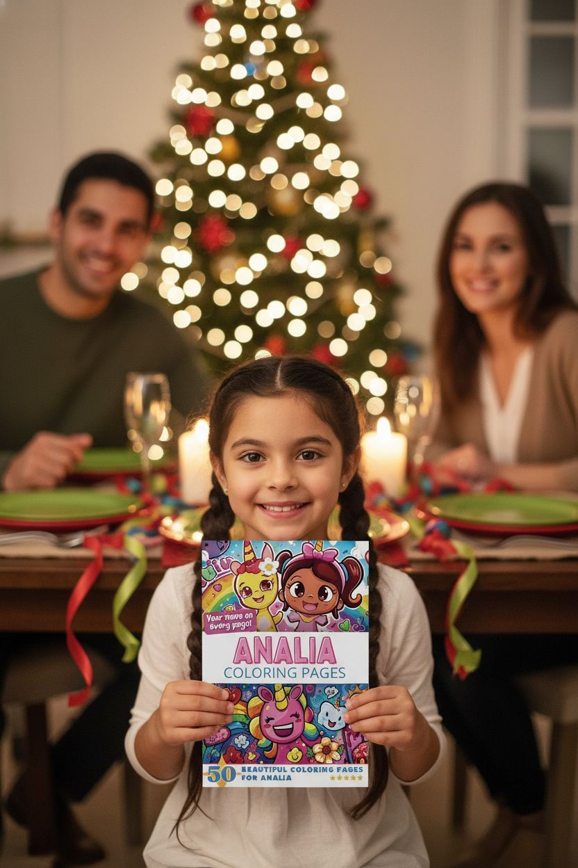 Analia Christmas coloring pages gift