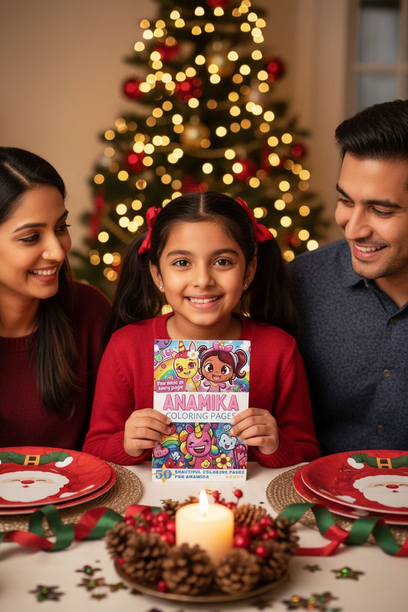 Anamika Christmas coloring pages gift