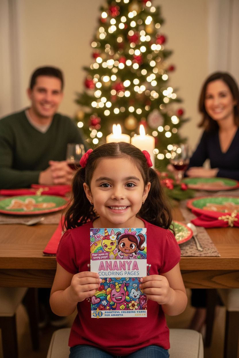 Ananya Christmas coloring pages gift