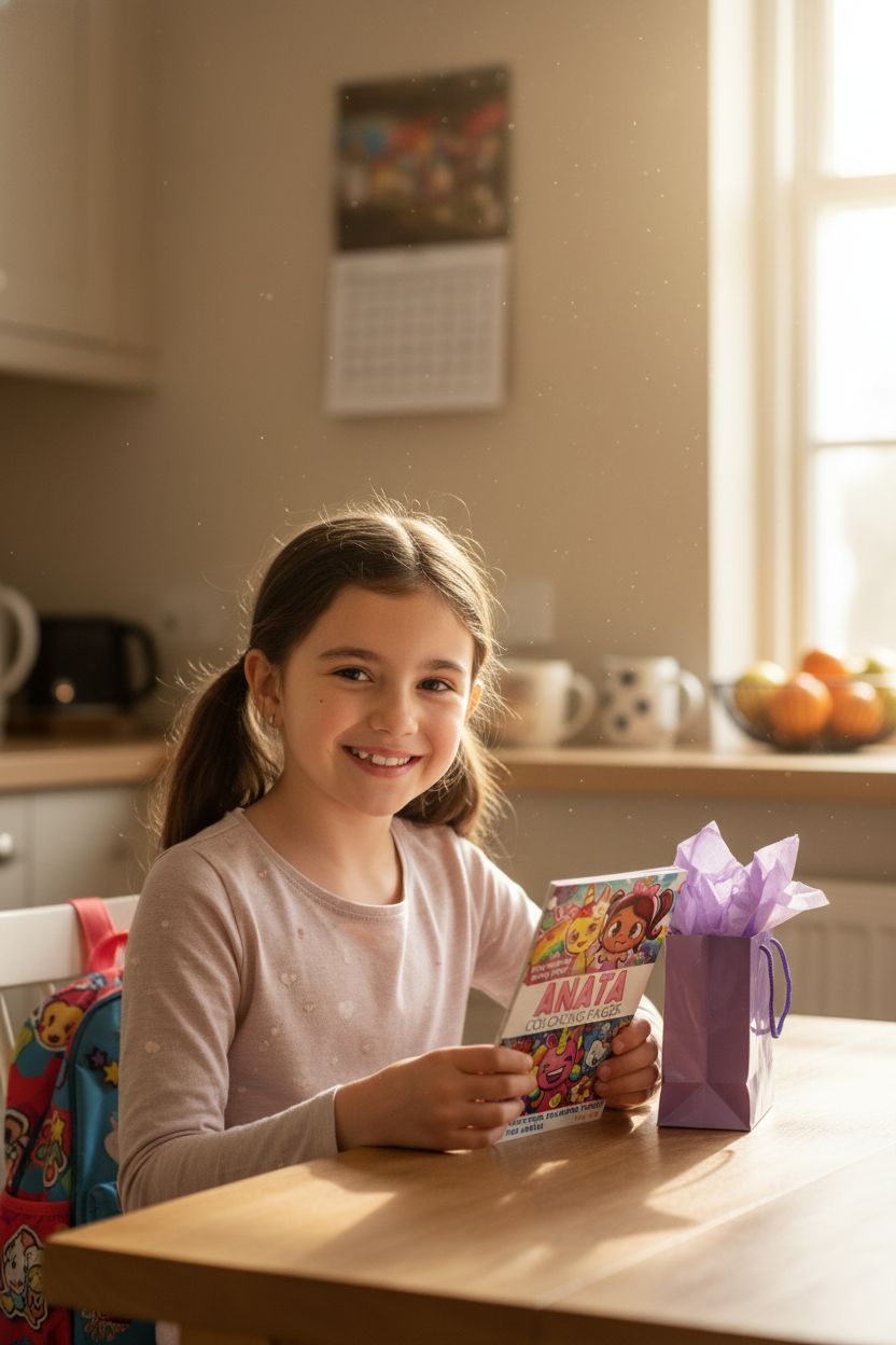 Anata coloring book in use