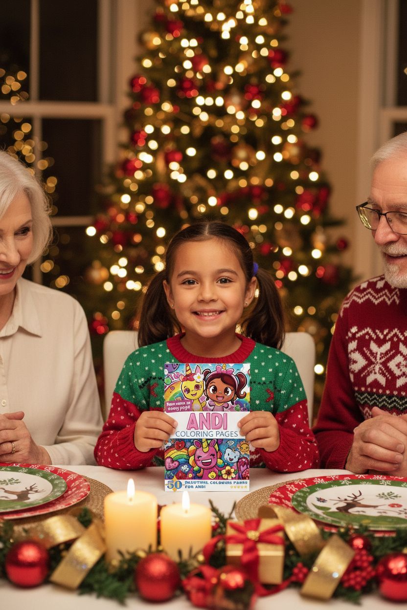 Andi Christmas coloring pages gift