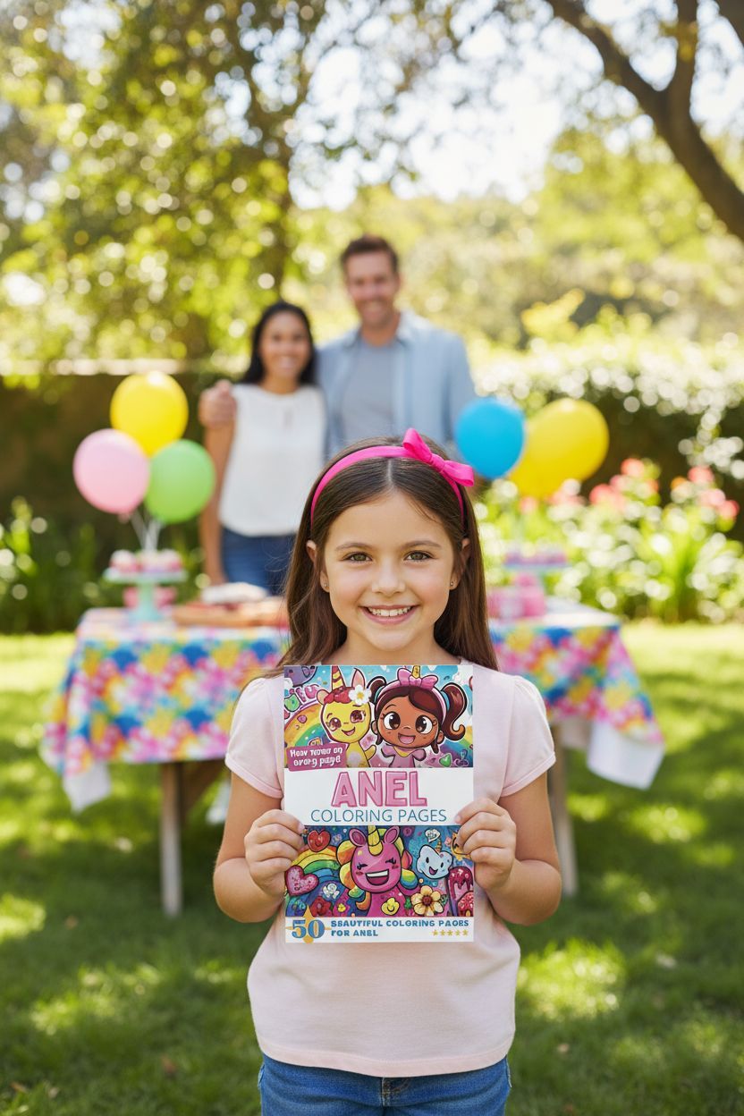 Anel coloring book in use