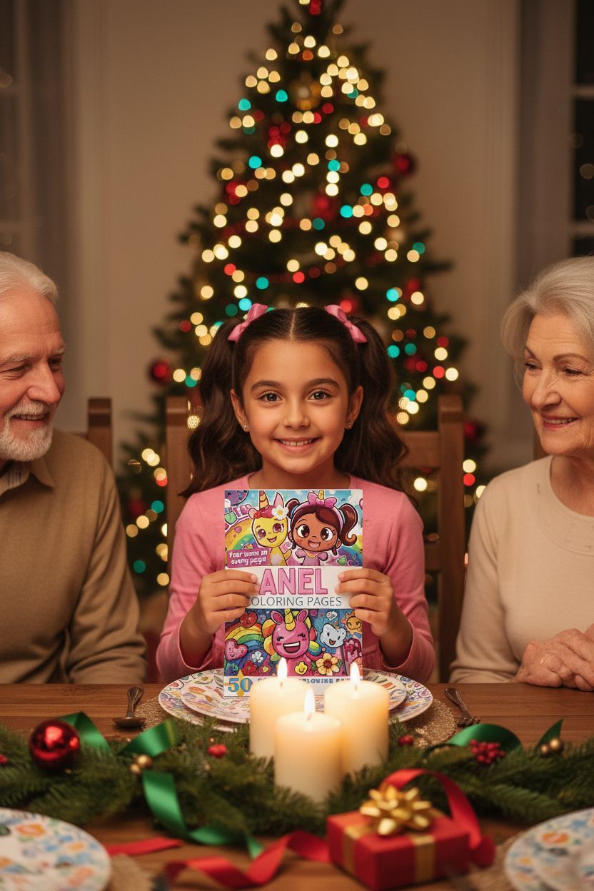 Anel Christmas coloring pages gift