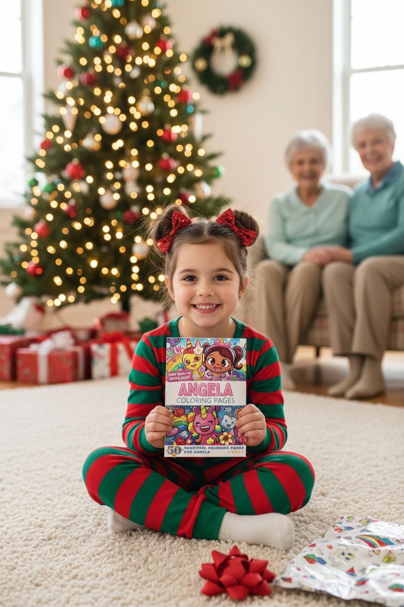 Angela Christmas coloring pages gift