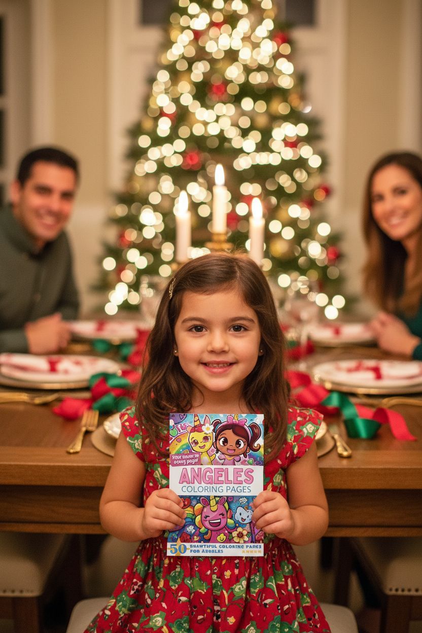 Angeles Christmas coloring pages gift