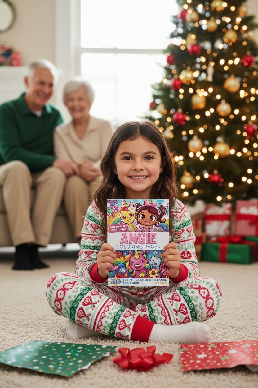 Angie Christmas coloring pages gift