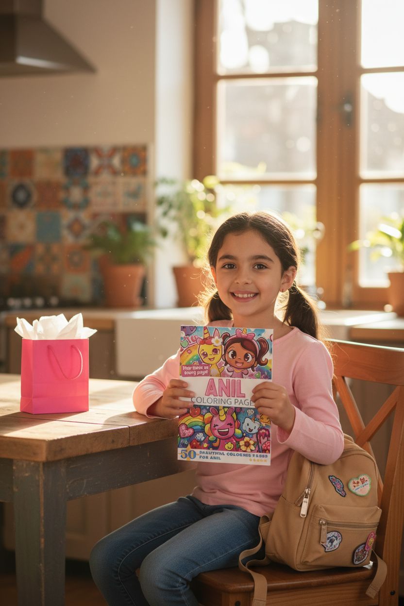 Anil coloring book in use