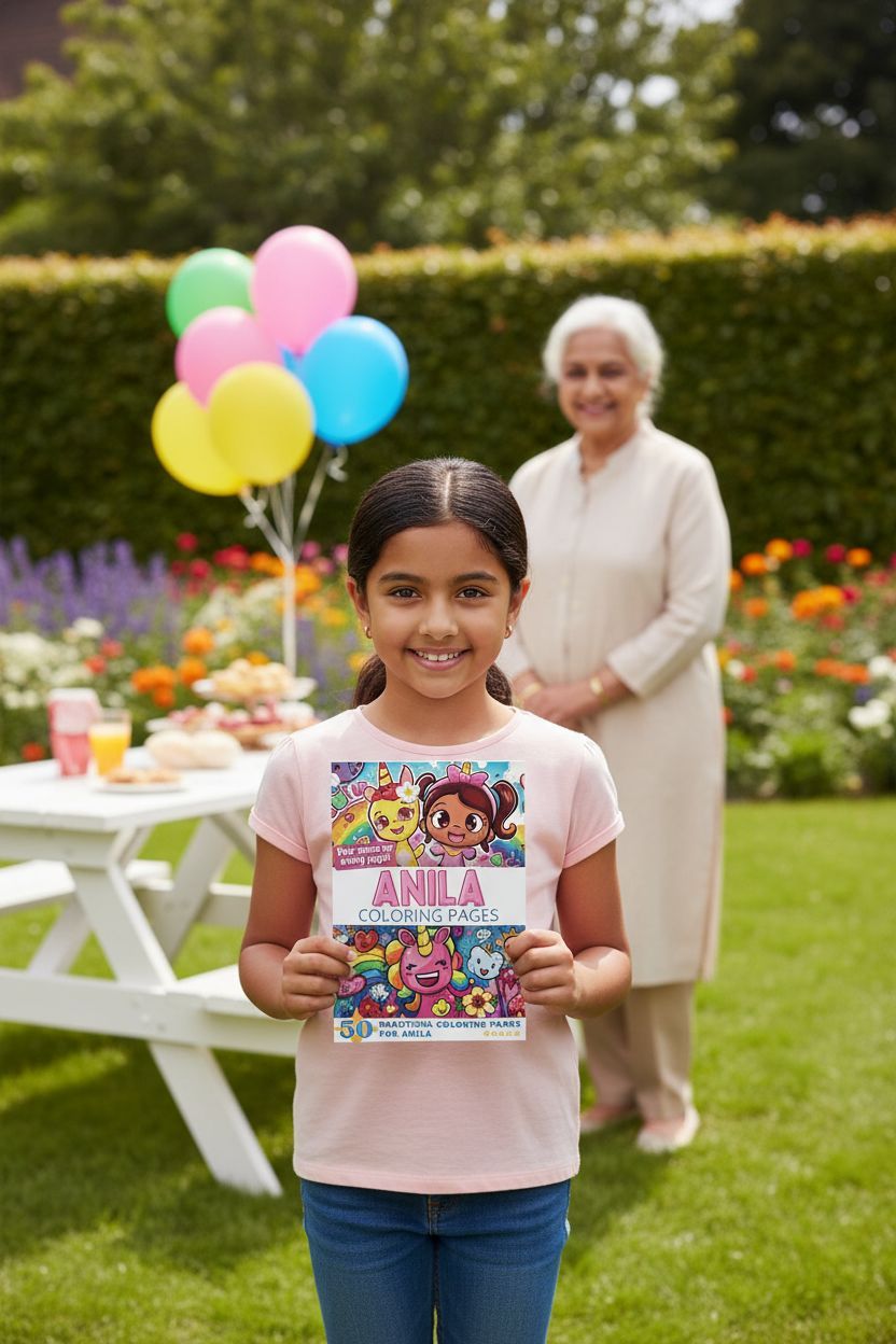 Anila coloring book in use